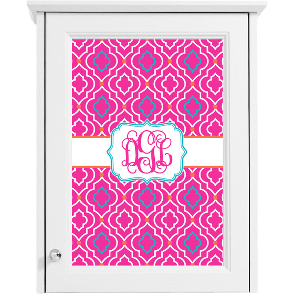 Colorful Trellis  Single White Cabinet Decal