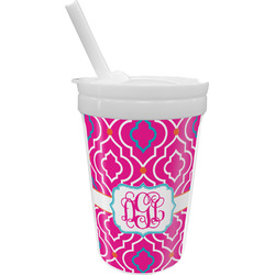 Colorful Trellis Sippy Cup with Straw (Personalized)