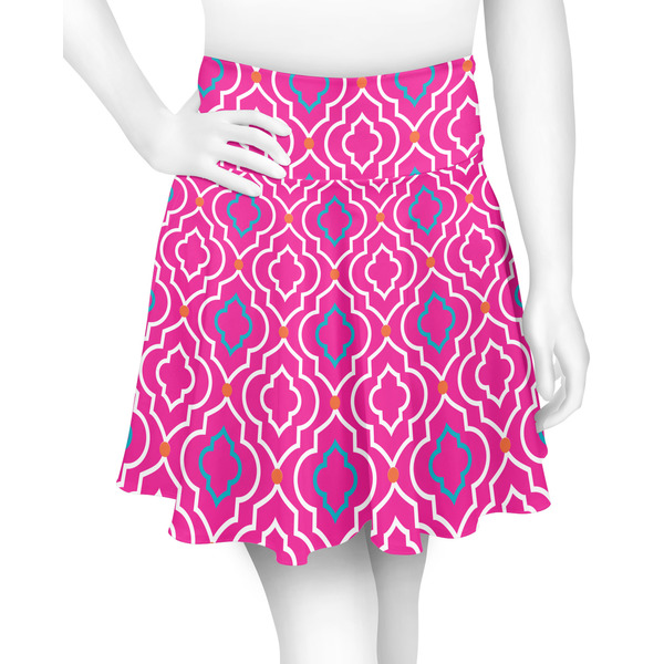 Custom Colorful Trellis Skater Skirt - Large