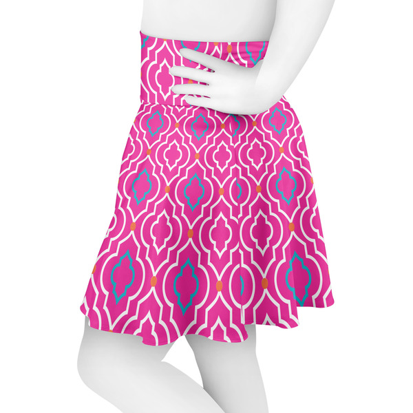 Colorful Trellis Skater Skirt - Side