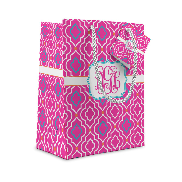 Custom Colorful Trellis Small Gift Bag (Personalized)