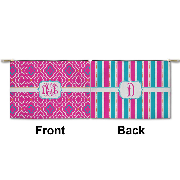 Colorful Trellis Small Zipper Pouch Approval (Front and Back)