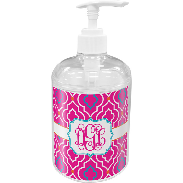 Custom Colorful Trellis Acrylic Soap & Lotion Bottle (Personalized)