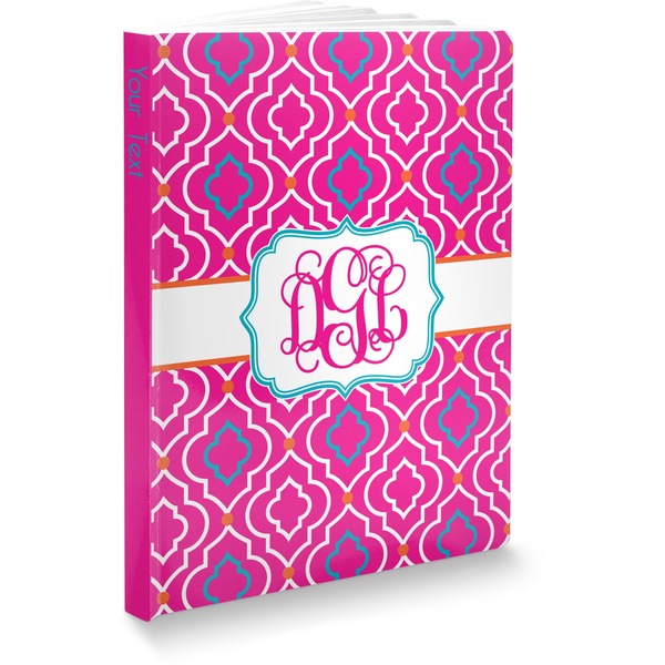 Custom Colorful Trellis Softbound Notebook (Personalized)