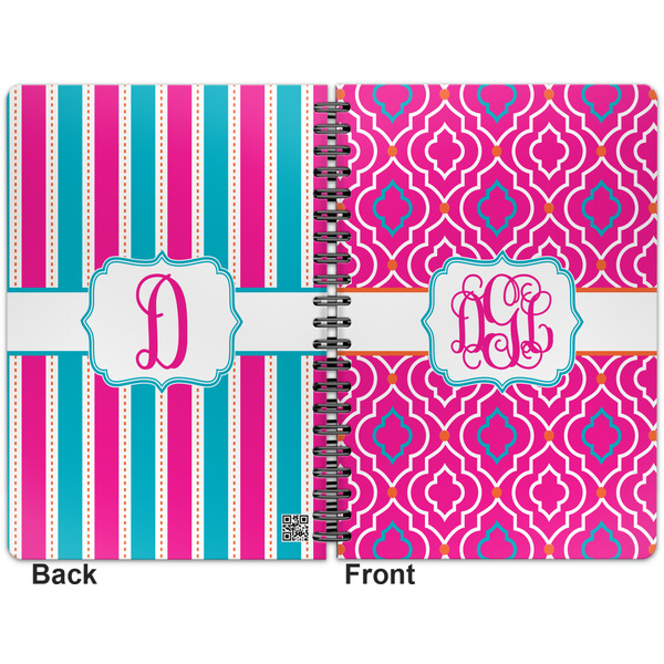 Colorful Trellis Spiral Journal 7 x 10 - Apvl