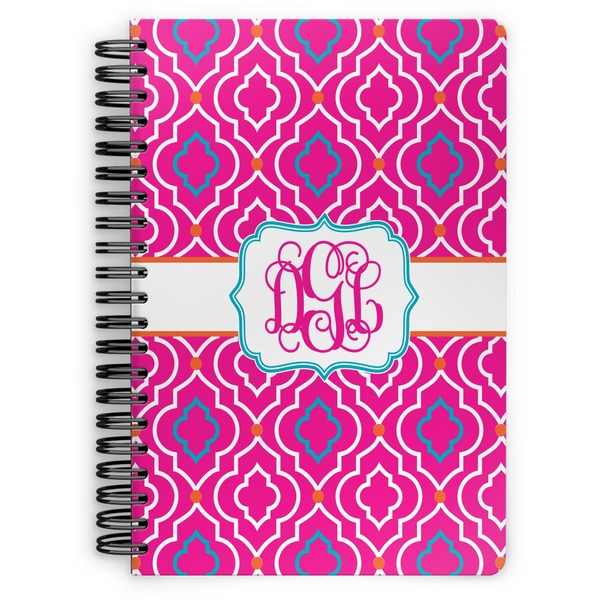 Custom Colorful Trellis Spiral Notebook (Personalized)