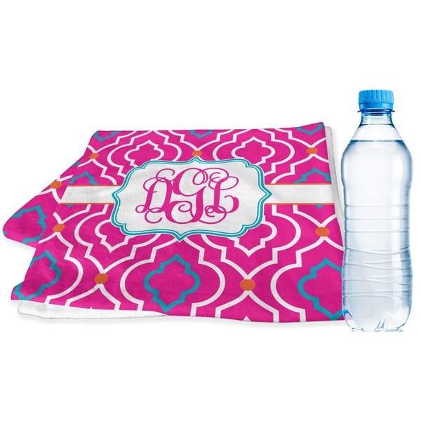 Custom Colorful Trellis Sports & Fitness Towel (Personalized)