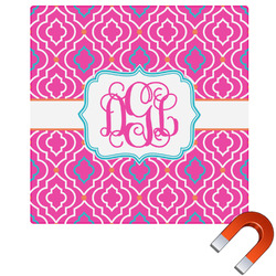 Colorful Trellis Square Car Magnet - 6" (Personalized)