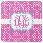 Colorful Trellis Square Rubber Backed Coaster (Personalized)