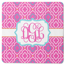 Colorful Trellis Square Rubber Backed Coaster (Personalized)