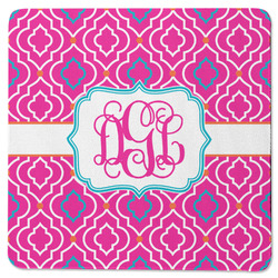 Colorful Trellis Square Rubber Backed Coaster (Personalized)