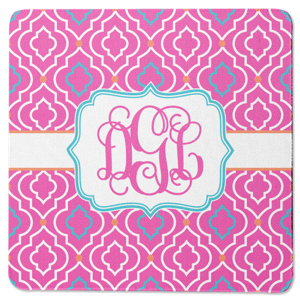 Colorful Trellis Square Coaster Rubber Back - Single