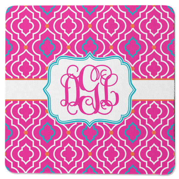 Colorful Trellis Square Coaster Rubber Back - Single