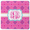 Colorful Trellis Square Rubber Backed Coaster (Personalized)
