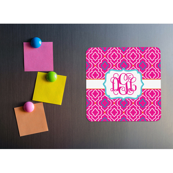 Colorful Trellis Square Fridge Magnet - LIFESTYLE