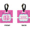 Colorful Trellis  Square Luggage Tag (Front + Back)