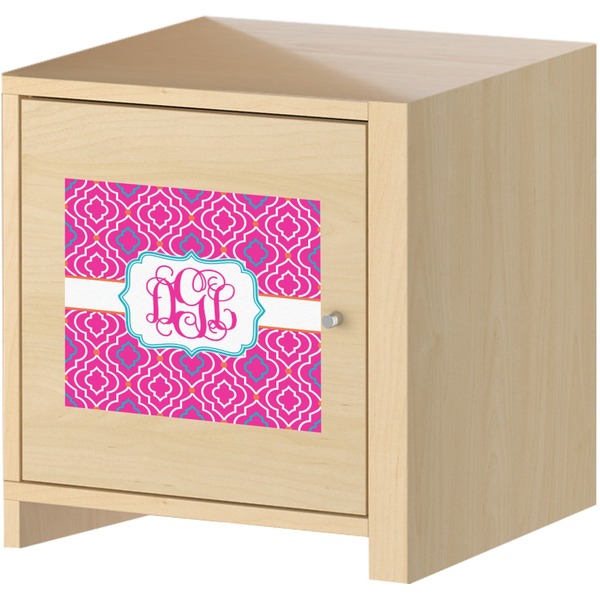 Colorful Trellis Square Wall Decal on Wooden Cabinet