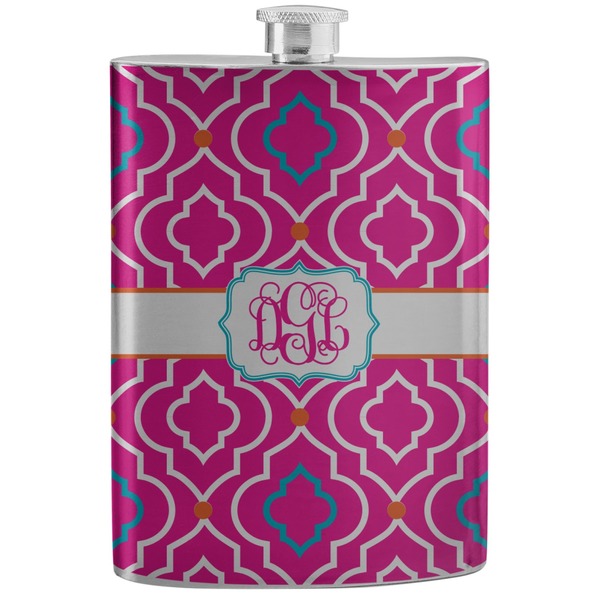 Custom Colorful Trellis Stainless Steel Flask (Personalized)