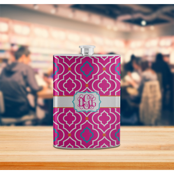 Colorful Trellis Stainless Steel Flask - LIFESTYLE 2