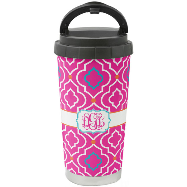 Custom Colorful Trellis Stainless Steel Coffee Tumbler (Personalized)