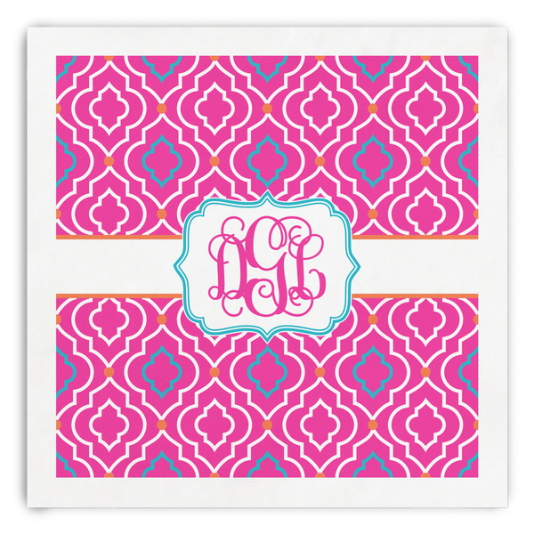 Custom Colorful Trellis Paper Dinner Napkins (Personalized)