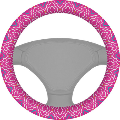 Colorful Trellis Steering Wheel Cover (Personalized)