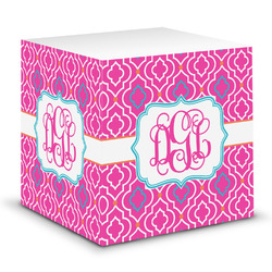 Colorful Trellis Sticky Note Cube (Personalized)