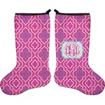 Colorful Trellis Holiday Stocking - Double-Sided - Neoprene (Personalized)