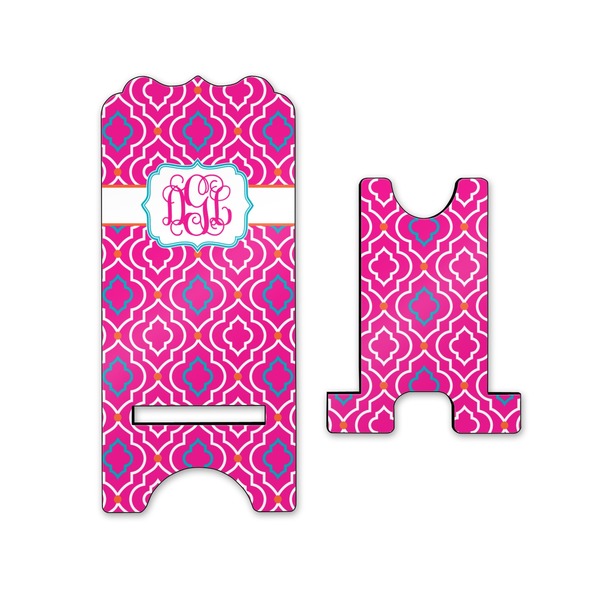 Colorful Trellis Stylized Phone Stand - Front & Back - Small