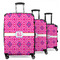 Colorful Trellis 3 Piece Luggage Set - 20" Carry On, 24" Medium Checked, 28" Large Checked (Personalized)