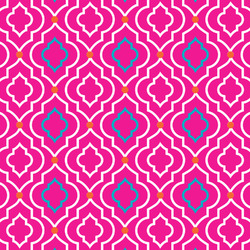 Colorful Trellis Fabric by the Yard - Spun Polyester Poplin