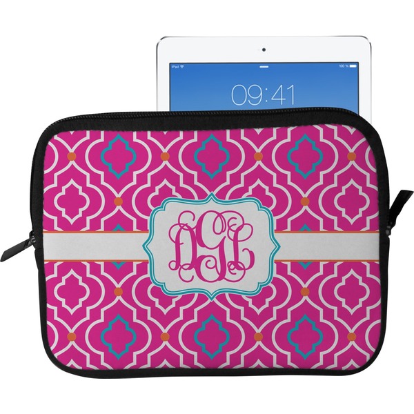 Custom Colorful Trellis Tablet Case / Sleeve - Large (Personalized)