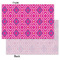 Colorful Trellis Tissue Paper - Lightweight - Small - Front & Back