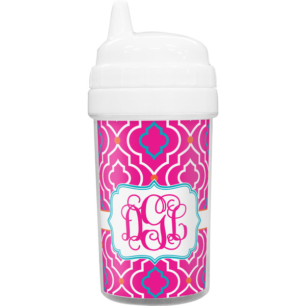 Custom Colorful Trellis Sippy Cup (Personalized)