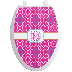 Colorful Trellis Toilet Seat Decal - Elongated (Personalized)