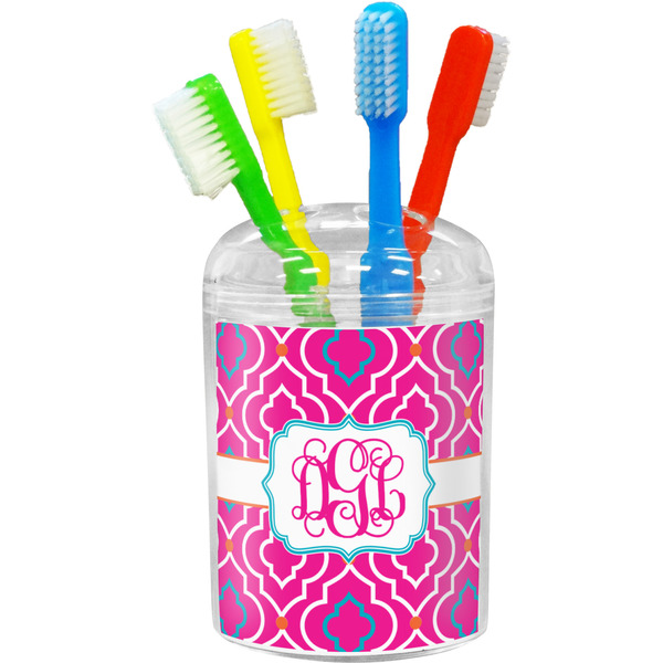 Custom Colorful Trellis Toothbrush Holder (Personalized)