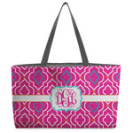 Colorful Trellis Beach Totes Bag - w/ Black Handles (Personalized)
