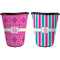 Colorful Trellis Trash Can Black - Front and Back - Apvl