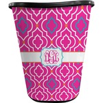Colorful Trellis Waste Basket - Double Sided (Black) (Personalized)