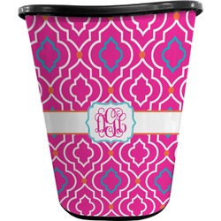 Colorful Trellis Waste Basket - Single Sided (Black) (Personalized)
