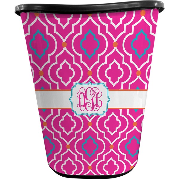 Colorful Trellis  Waste Basket (Black)