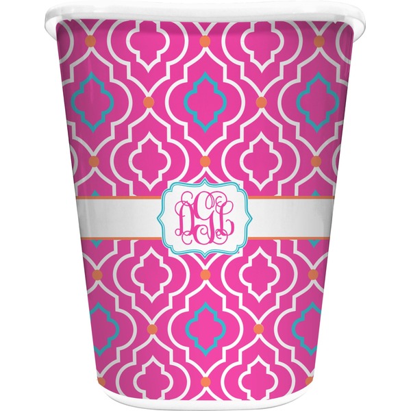 Custom Colorful Trellis Waste Basket (Personalized)