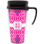 Colorful Trellis Acrylic Travel Mug with Handle (Personalized)
