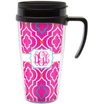 Colorful Trellis Acrylic Travel Mug with Handle (Personalized)