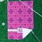 Colorful Trellis Waffle Weave Golf Towel - In Context
