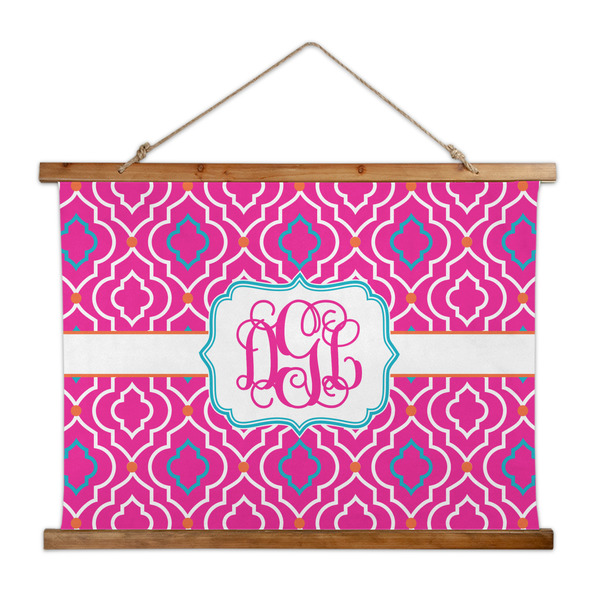 Custom Colorful Trellis Wall Hanging Tapestry - Wide (Personalized)