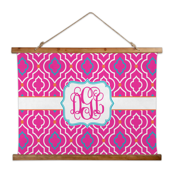 Custom Colorful Trellis Wall Hanging Tapestry - Wide (Personalized)
