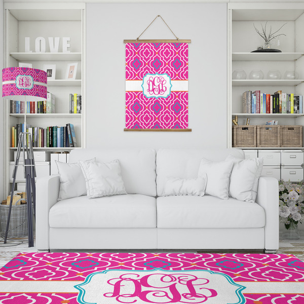 Colorful Trellis Wall Hanging Tapestry - Portrait - IN CONTEXT
