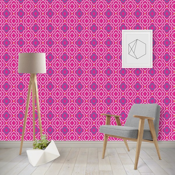 Custom Colorful Trellis Wallpaper & Surface Covering (Peel & Stick - Repositionable)