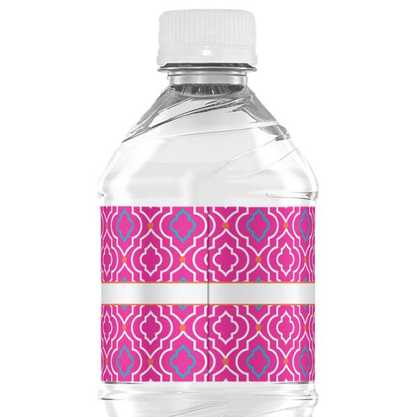 Colorful Trellis Water Bottle Label - Back View